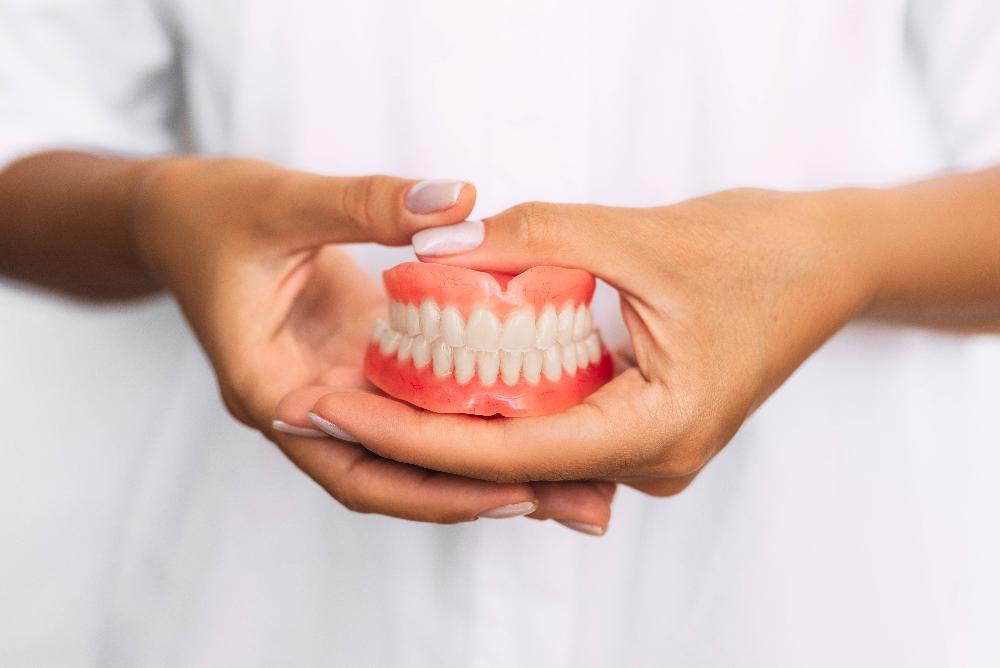 close up of denture mold | dentures bloomington in
