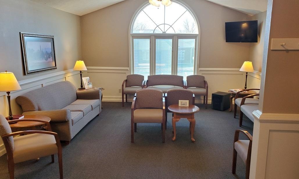 reception area of dentist office | ellettsville dental center